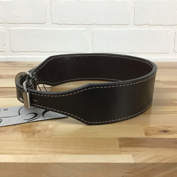 Madcow genuine leather contemporary country vibe dog collar handmade black red - Picture 2 of 14